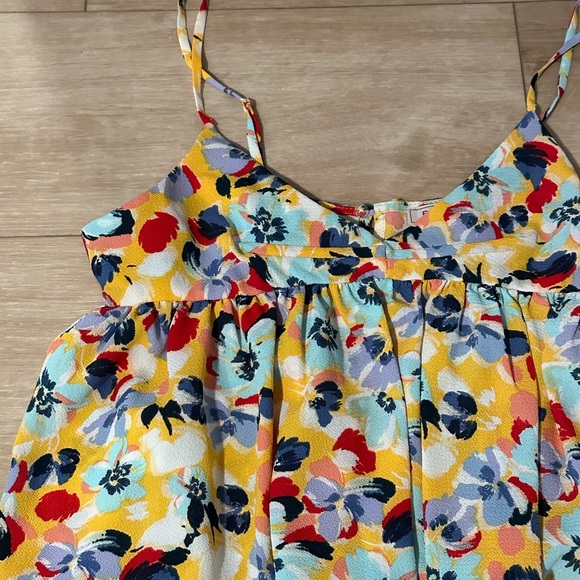 BCBG Yellow Patterned Tank Top - Picture 3 of 7